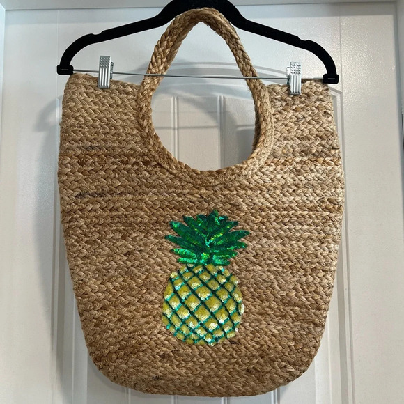 Jute‎ Large Sequined Pineapple Crossbody Handbag. OS. NWOT. - Picture 1 of 10